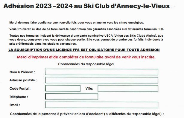 Soirée inscriptions
