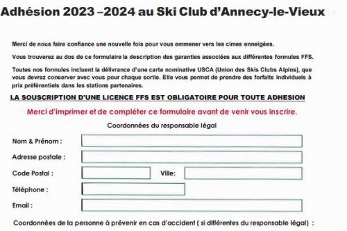 Soirée inscriptions